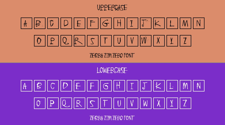 Zebra Zim Zero Font Preview