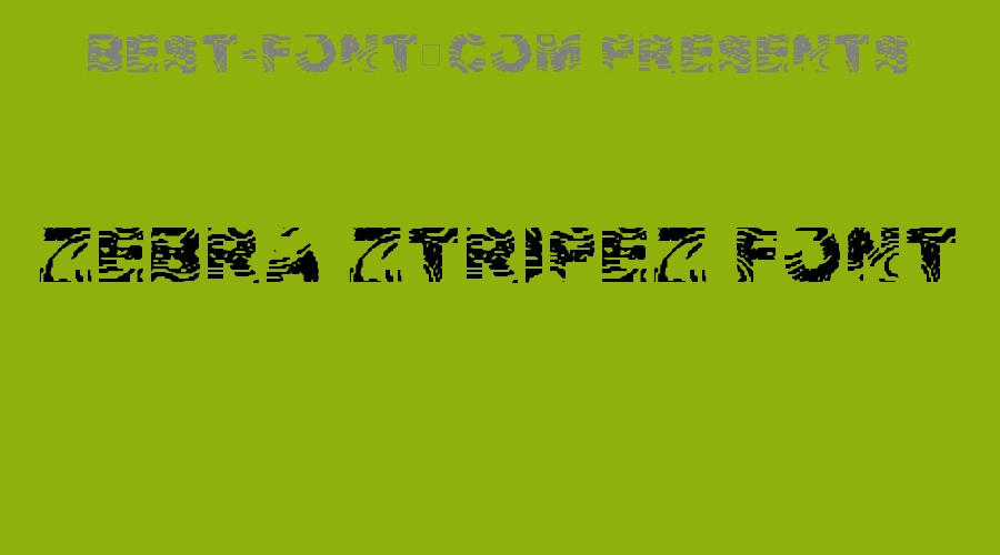 Zebra Ztripez Font