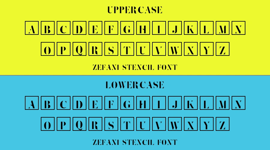 Zefani Stencil Font Preview