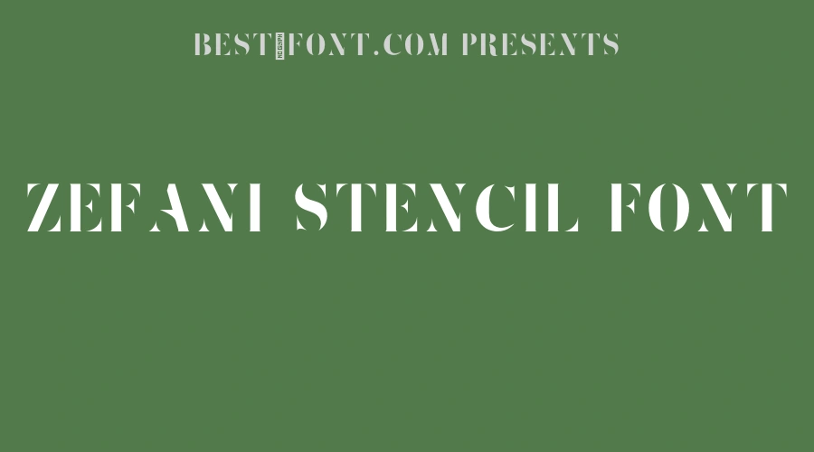 Zefani Stencil Font