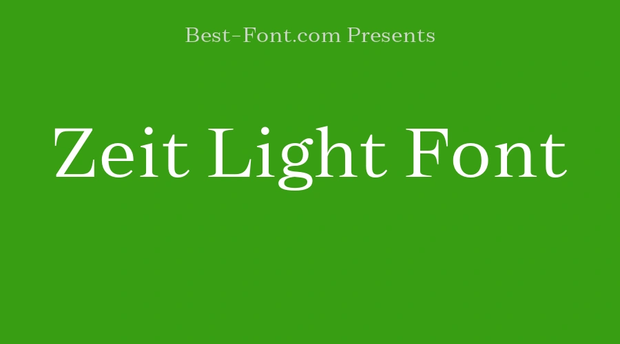 Zeit Light Font