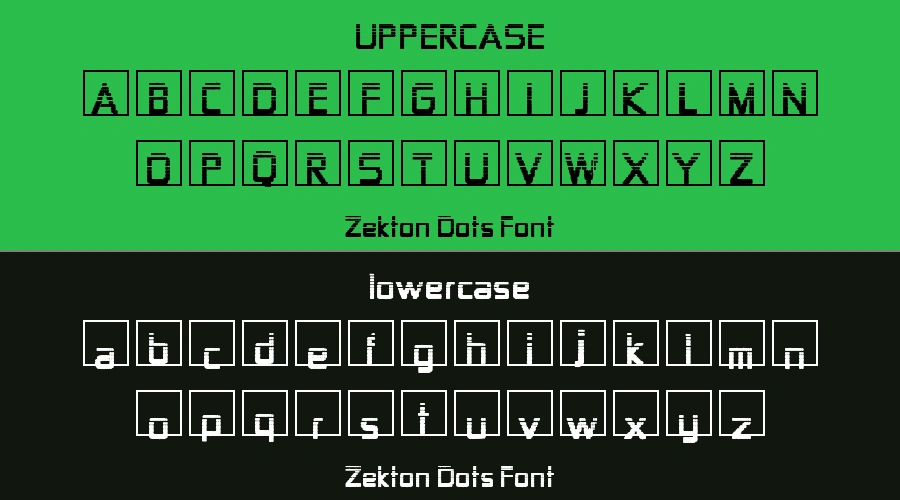 Zekton Dots Font Preview