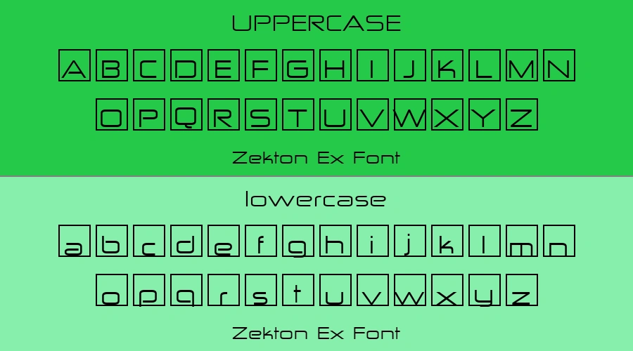 Zekton Ex Font Preview