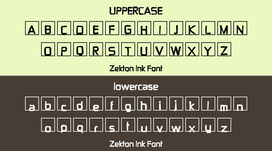 Zekton Ink Font Preview