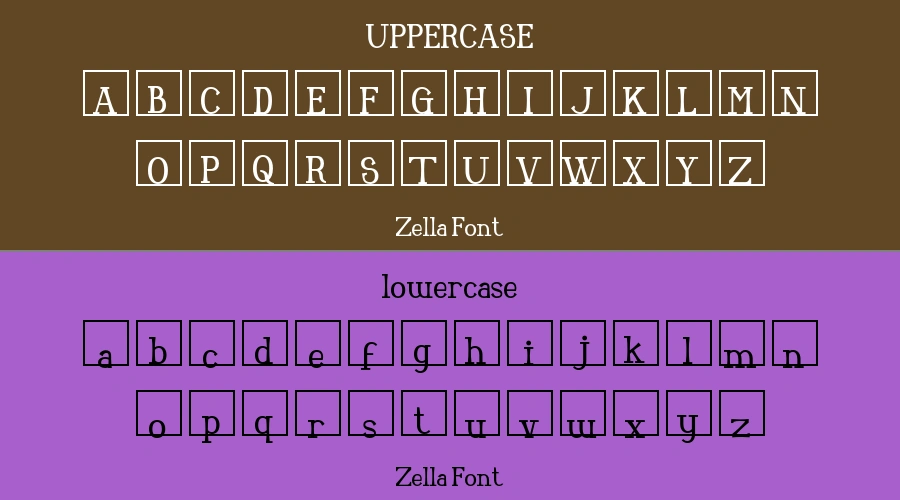 Zella Font Preview