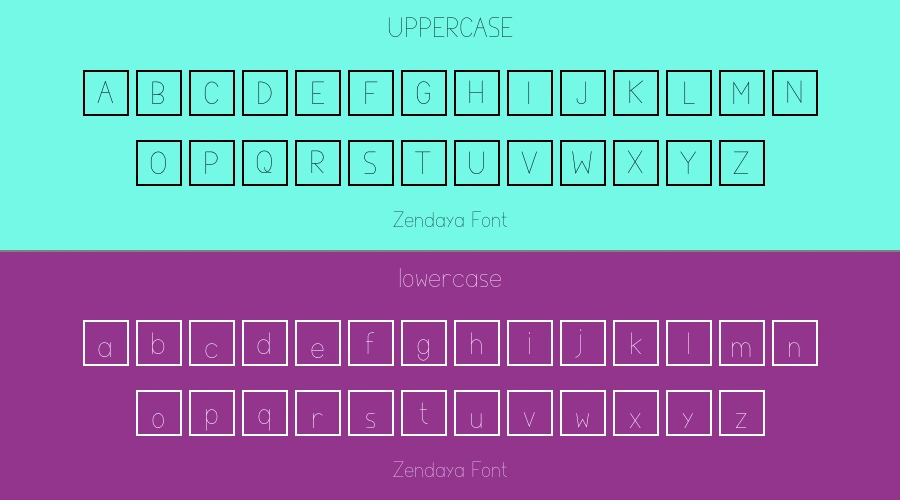 Zendaya Font Preview