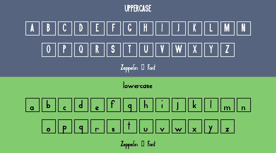 Zeppelin 2 Font Preview