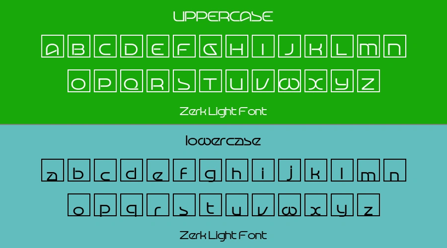 Zerk Light Font Preview