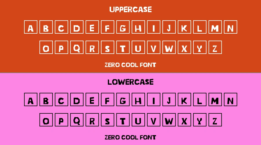 Zero Cool Font Preview