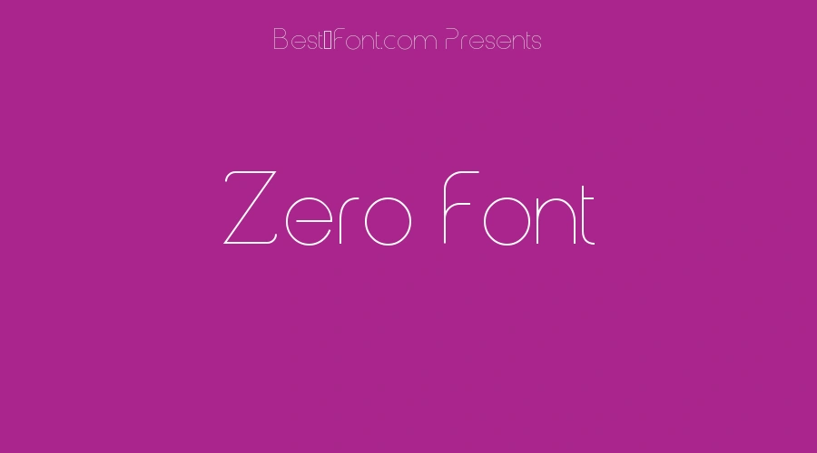 Zero Font