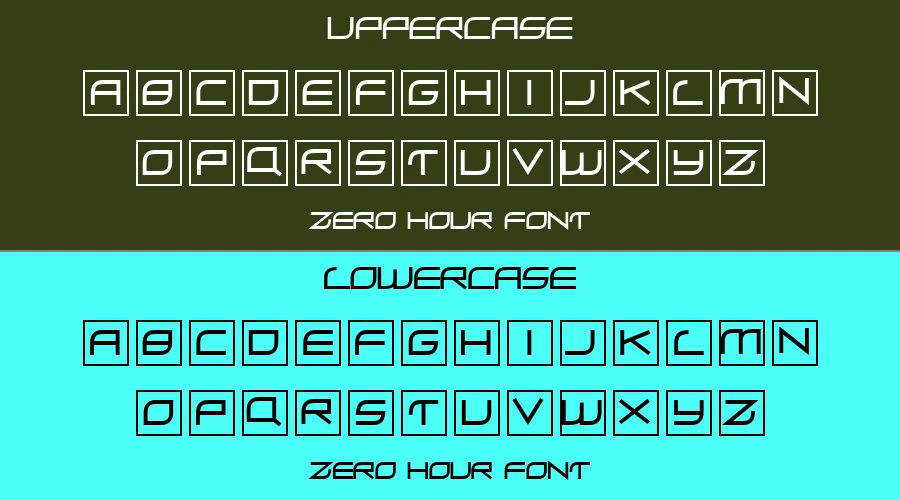 Zero Hour Font Preview