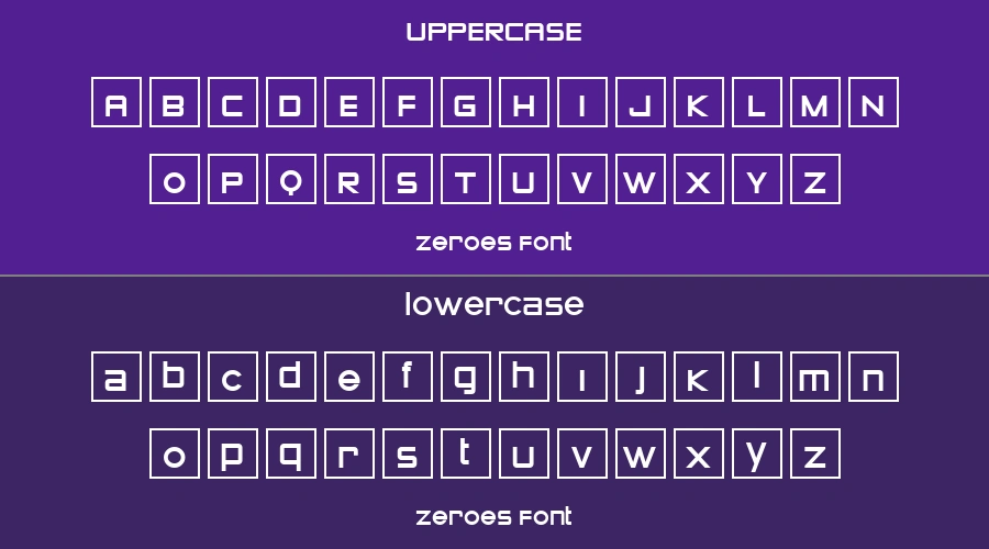 Zeroes Font Preview