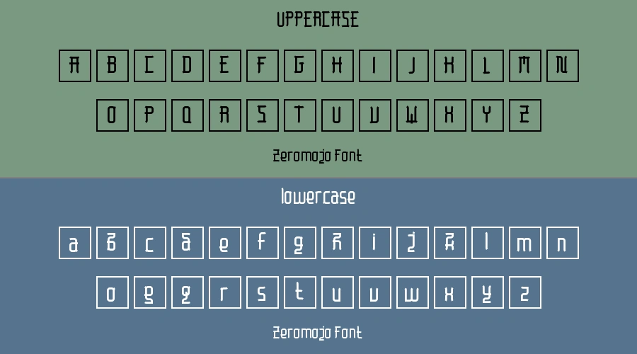Zeromojo Font Preview
