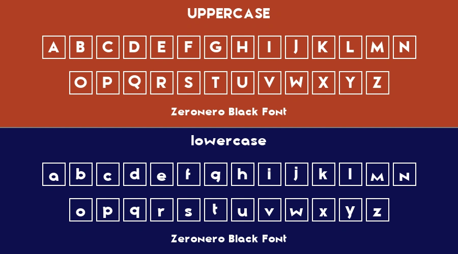 Zeronero Black Font Preview