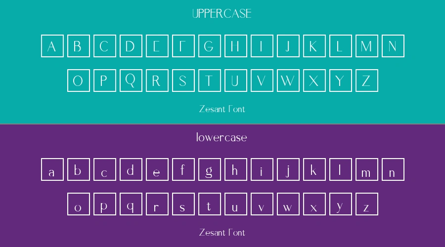 Zesant Font Preview