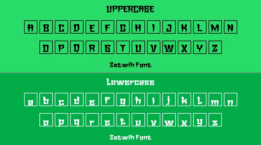 Zetwih Font Preview