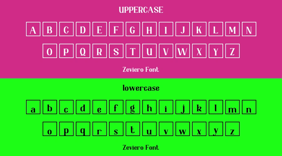 Zeviero Font Preview