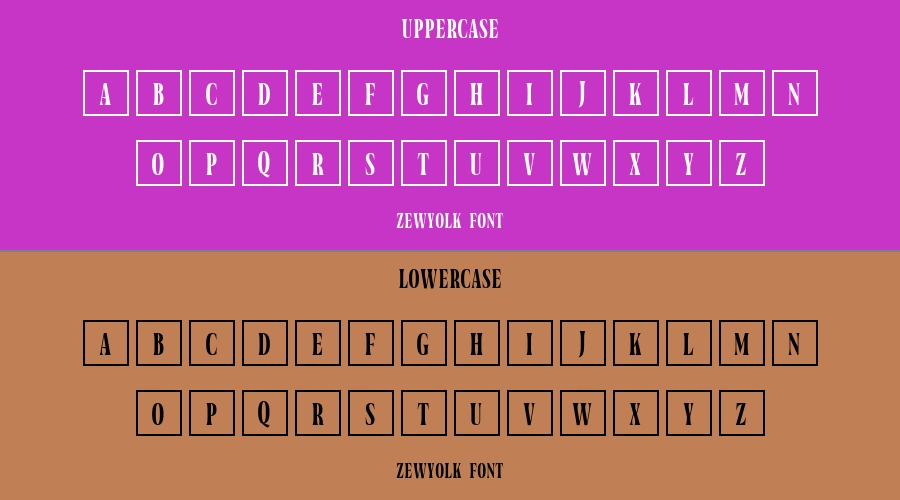 Zewyolk Font Preview