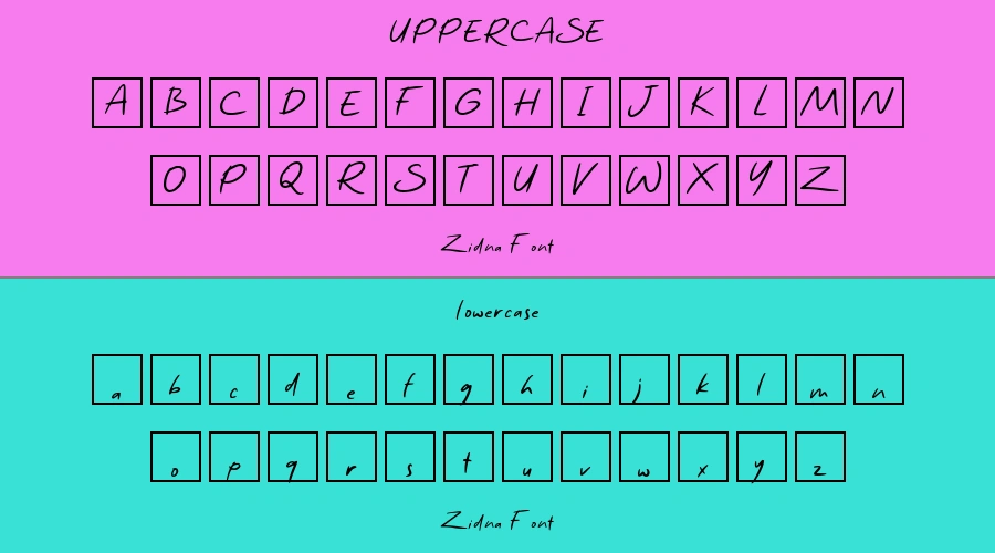 Zidna Font Preview