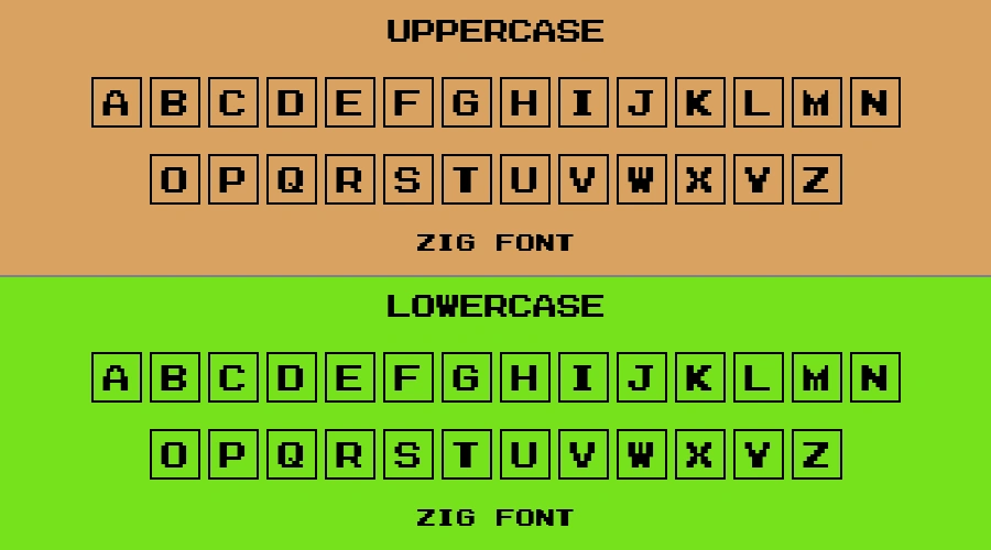 Zig Font Preview