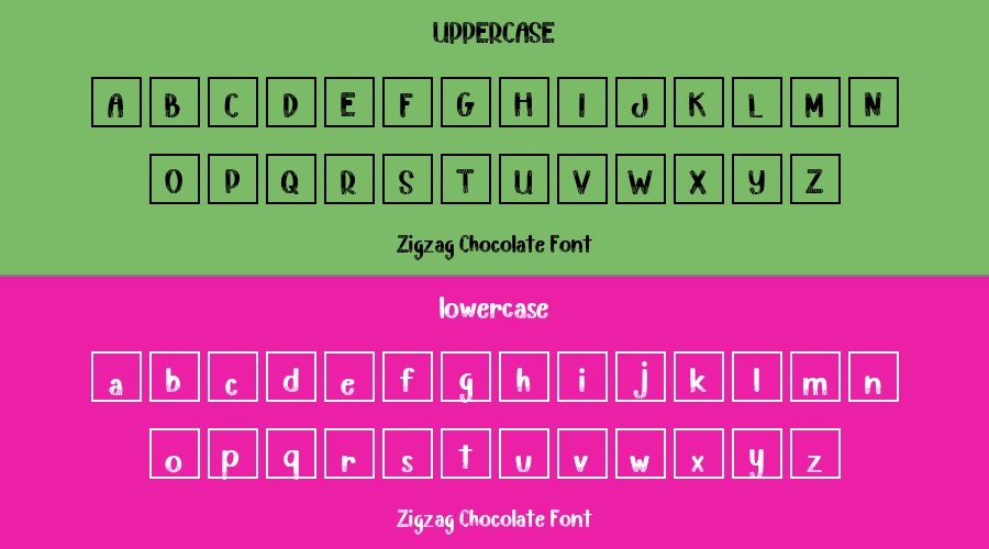 Zigzag Chocolate Font Preview