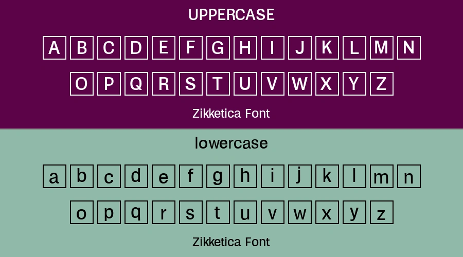 Zikketica Font Preview