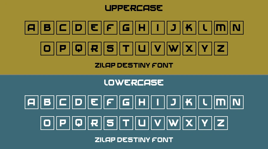 Zilap Destiny Font Preview