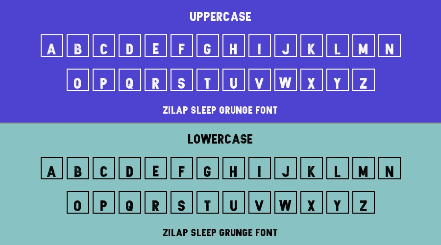 Zilap Sleep Grunge Font Preview