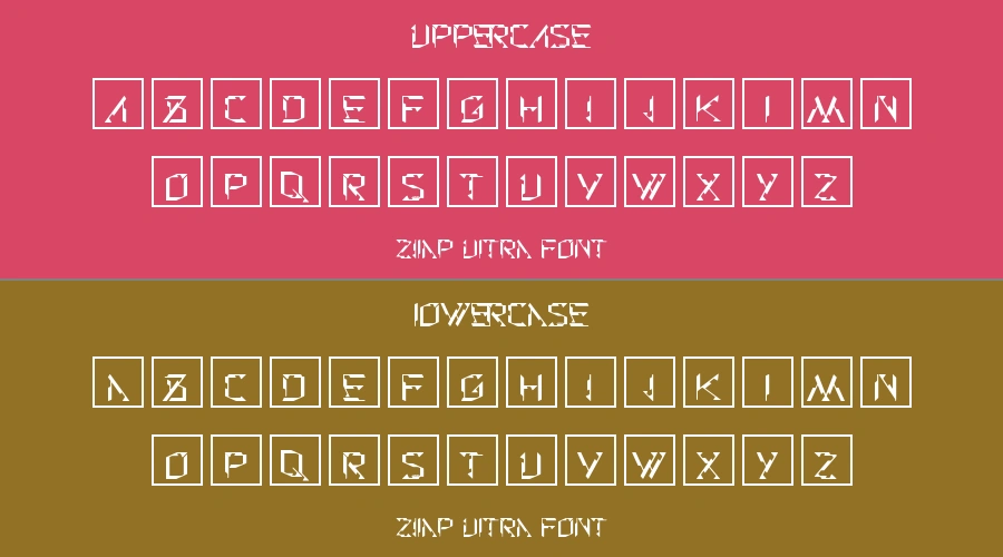 Zilap Ultra Font Preview