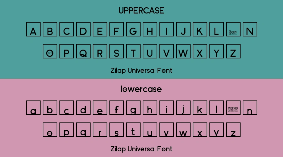 Zilap Universal Font Preview