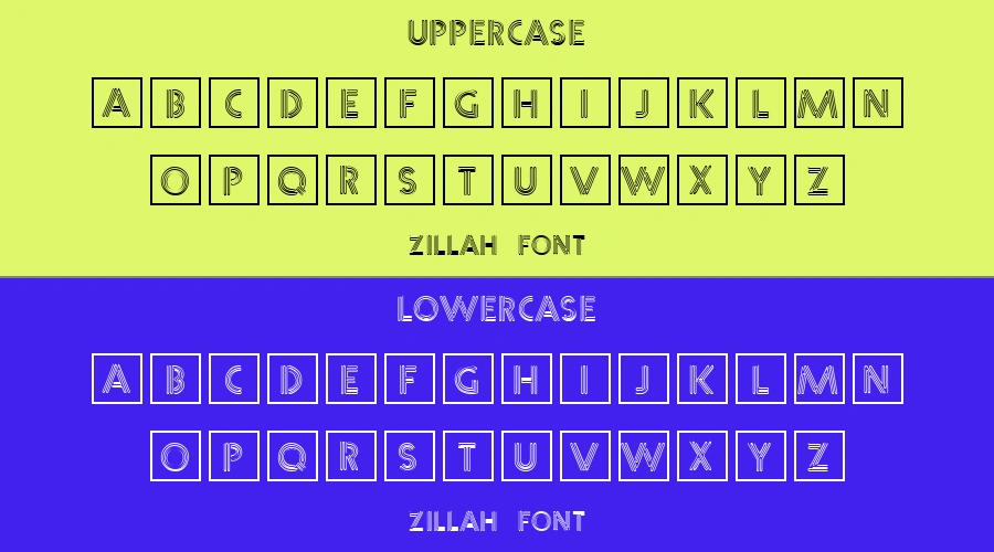 Zillah Font Preview