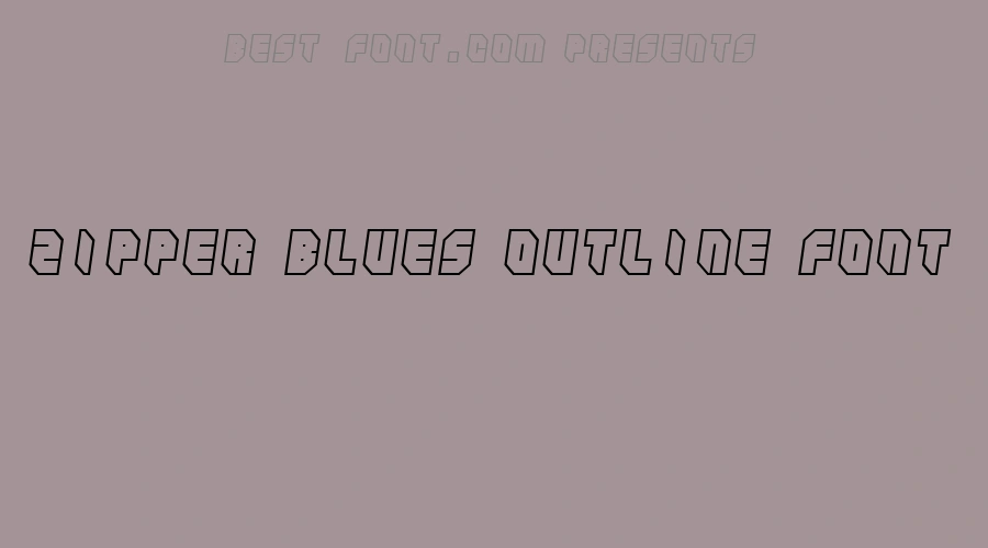 Zipper Blues Outline Font