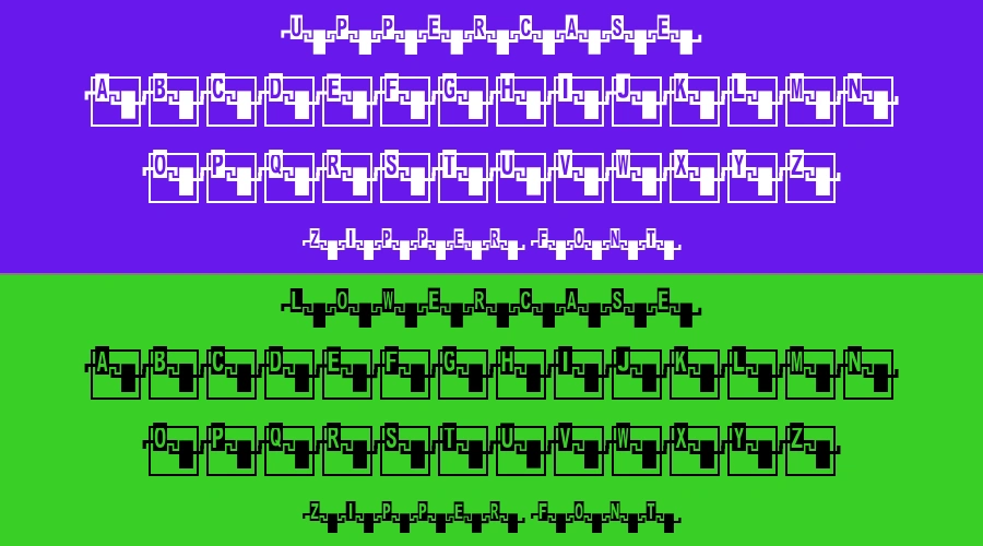 Zipper Font Preview