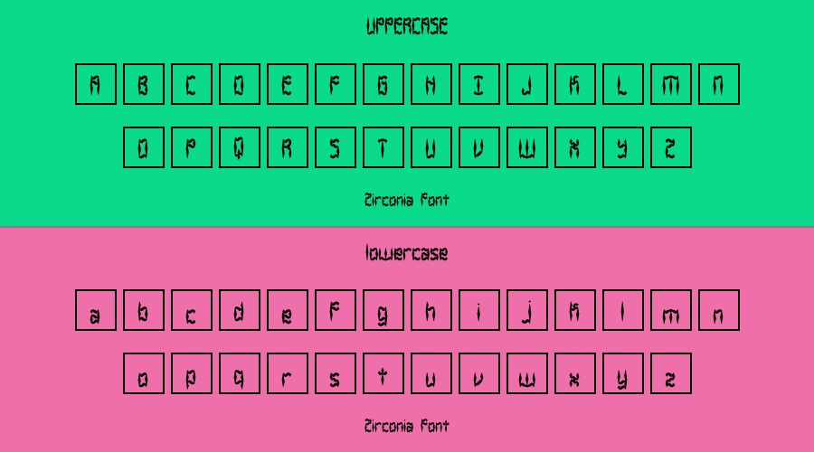 Zirconia Font Preview