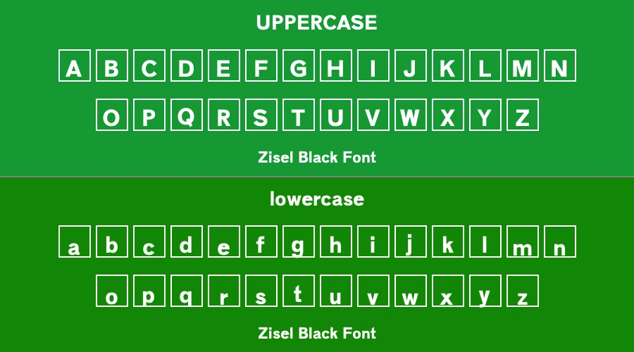 Zisel Black Font Preview