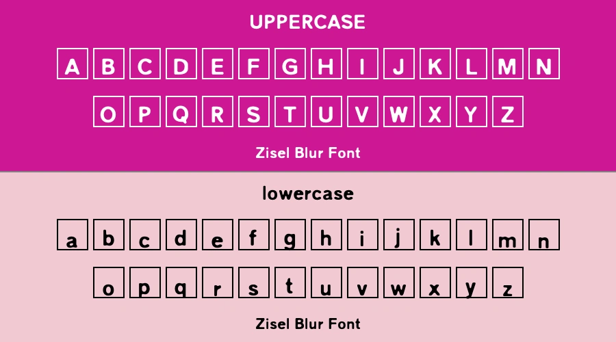 Zisel Blur Font Preview