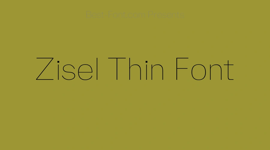 Zisel Thin Font