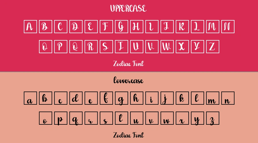 Zodiac Font Preview