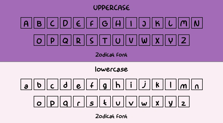 Zodicat Font Preview