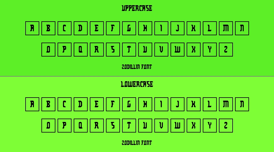 Zodillin Font Preview