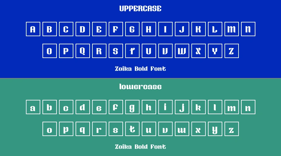 Zoika Bold Font Preview