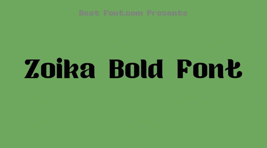 Zoika Bold Font
