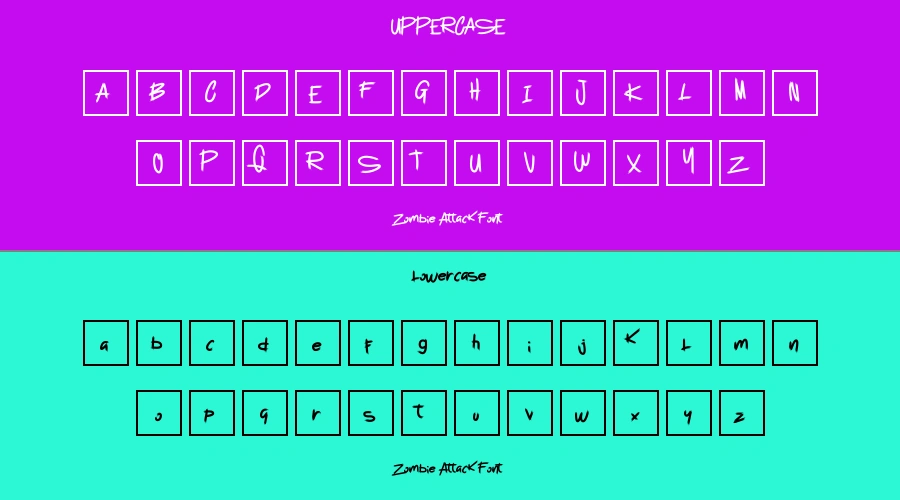 Zombie Attack Font Preview