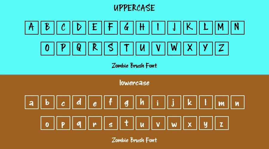 Zombie Brush Font Preview