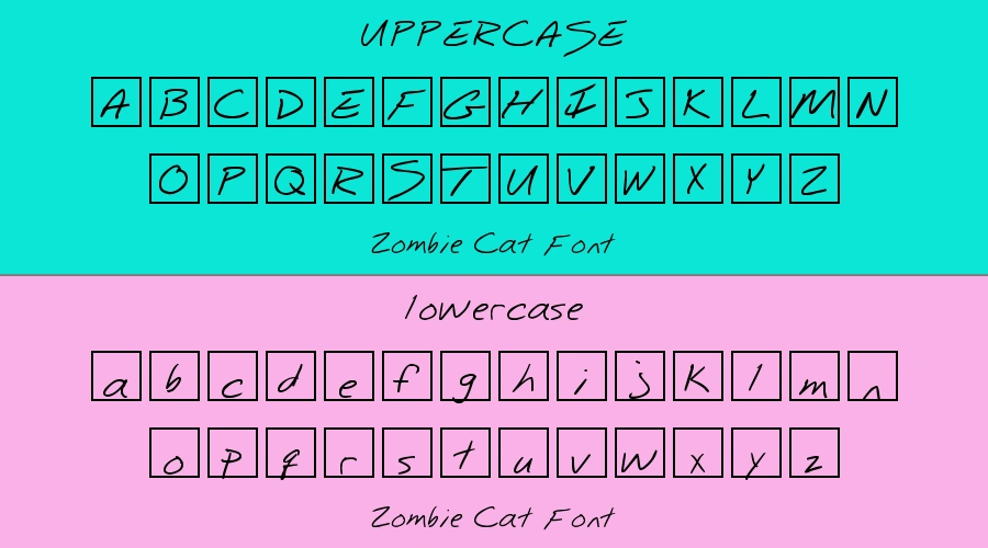 Zombie Cat Font Preview