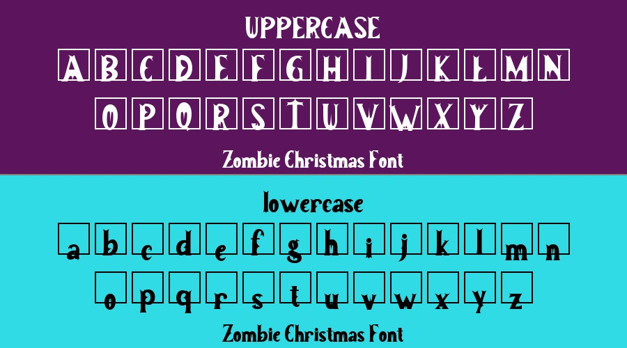 Zombie Christmas Font Preview