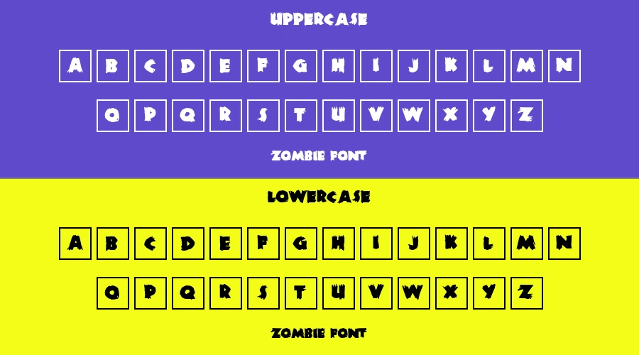 Zombie Font Preview
