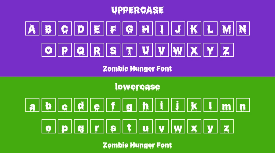 Zombie Hunger Font Preview