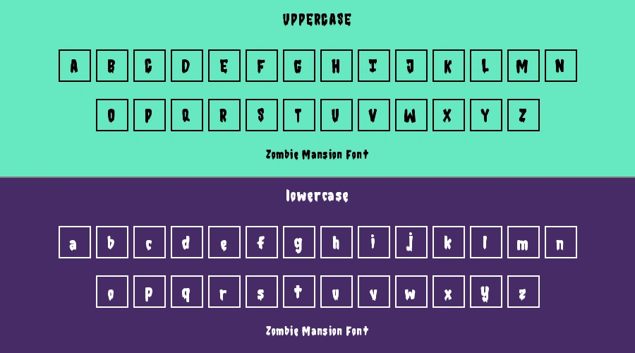 Zombie Mansion Font Preview