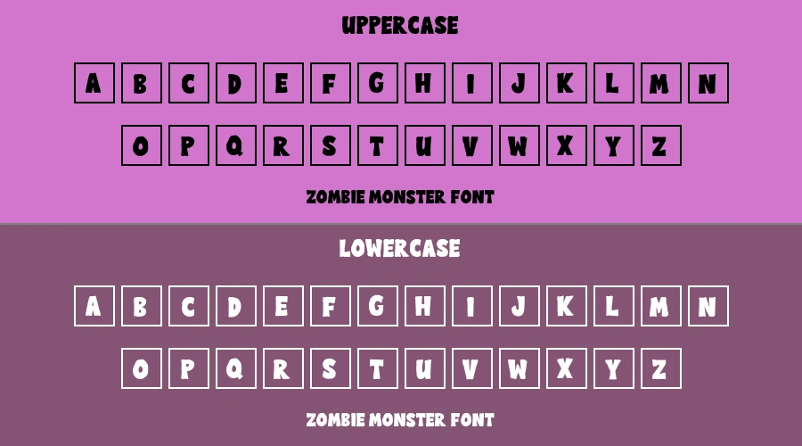 Zombie Monster Font Preview